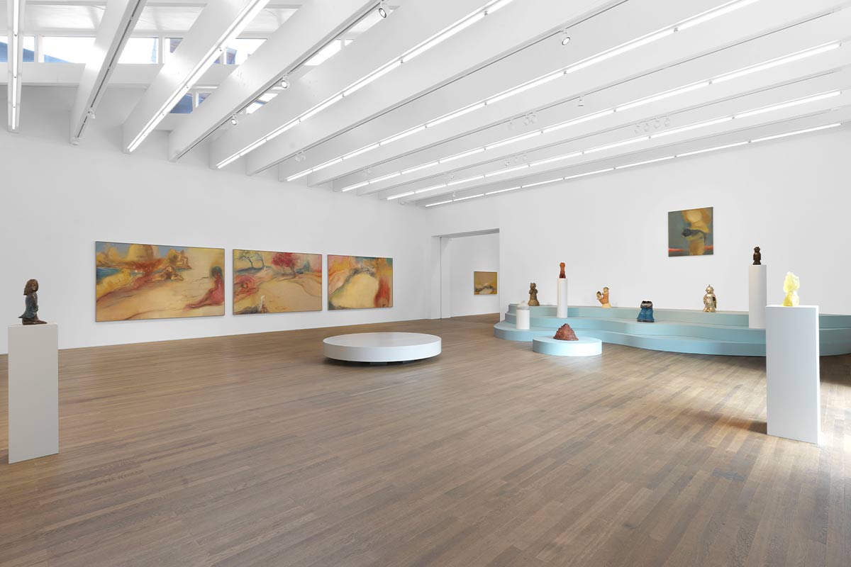 Internal view of Leiko Ikemura's exhibition in Antwerp
