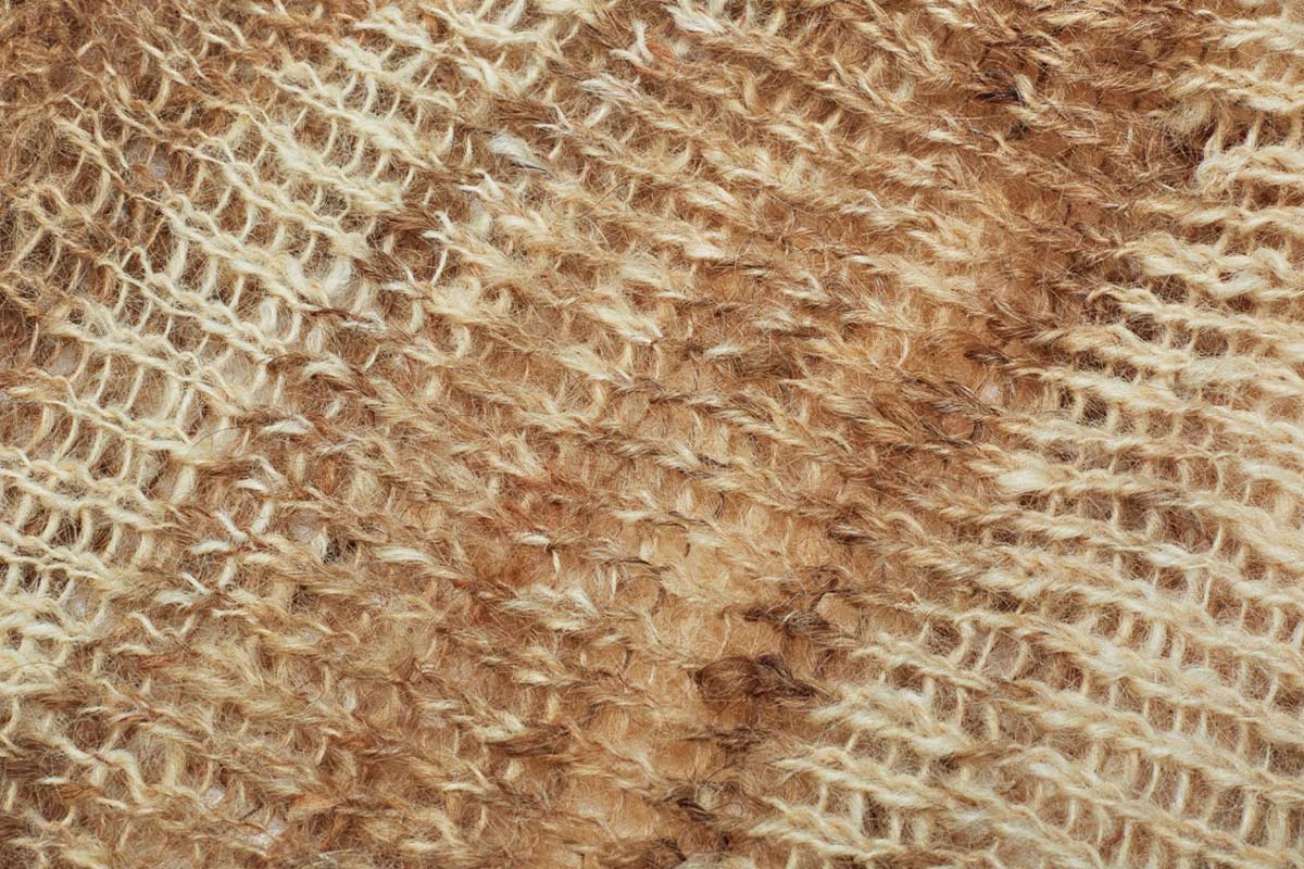 Details of a sweater made with fibers from hair – Zsofia Kollar
