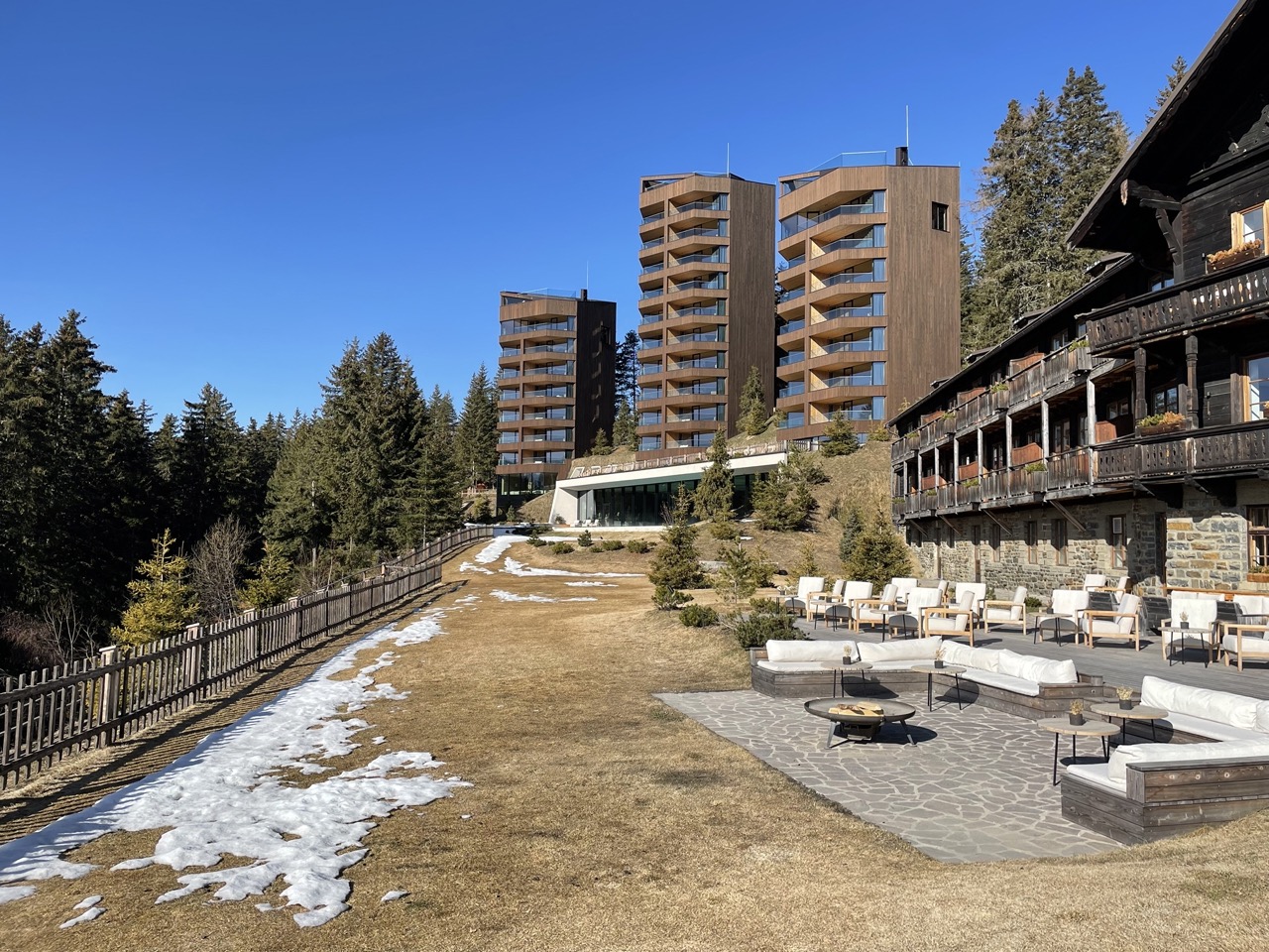 The wood towers at the Forestis