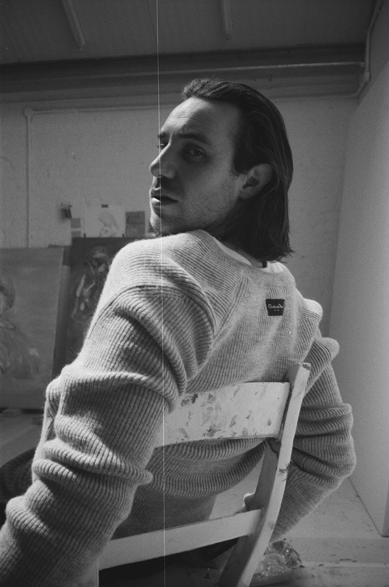 Alexander James wears sweater Dior. Photography Domino Leaha