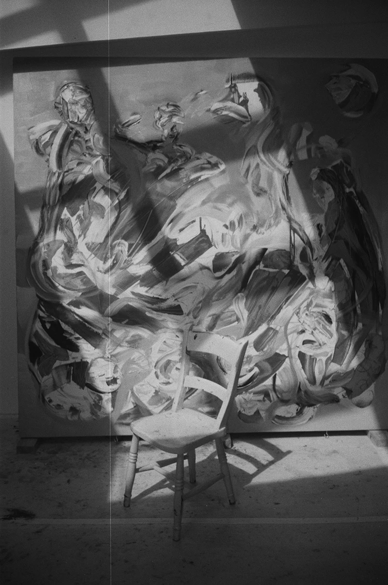 Alexander James' paintings. Photography Domino Leaha