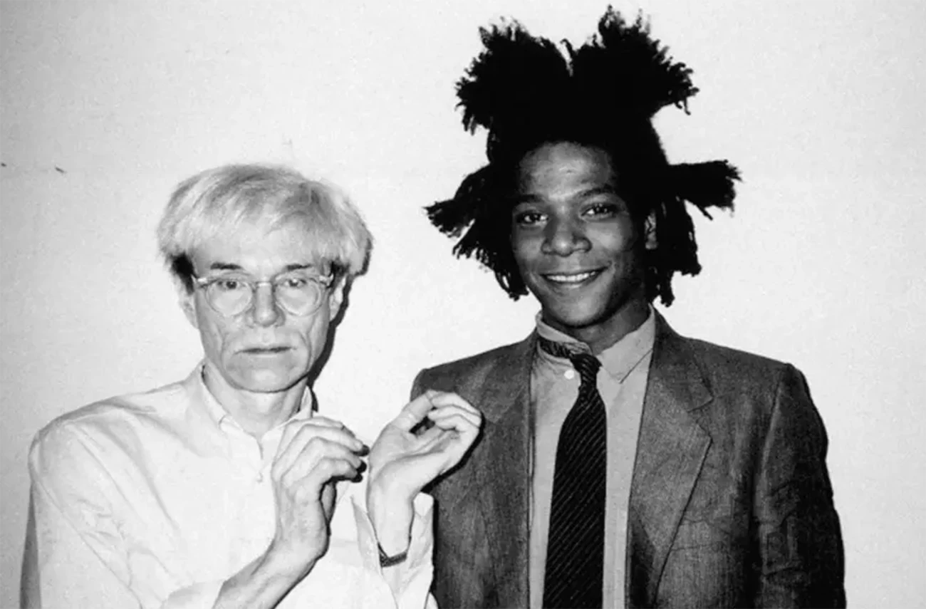 Andy Warhol and Jean-Michel Basquiat, 1982 by Christopher Makos