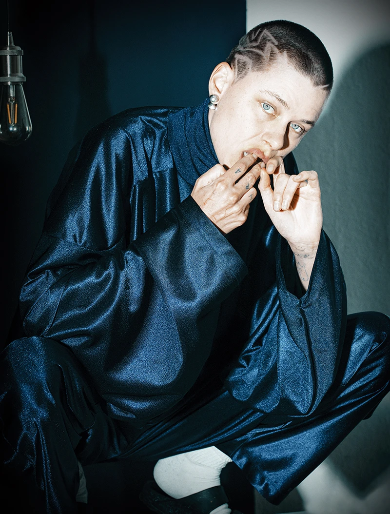 Armani look from Lampoon 22. Photography Nadine Frankzkowski