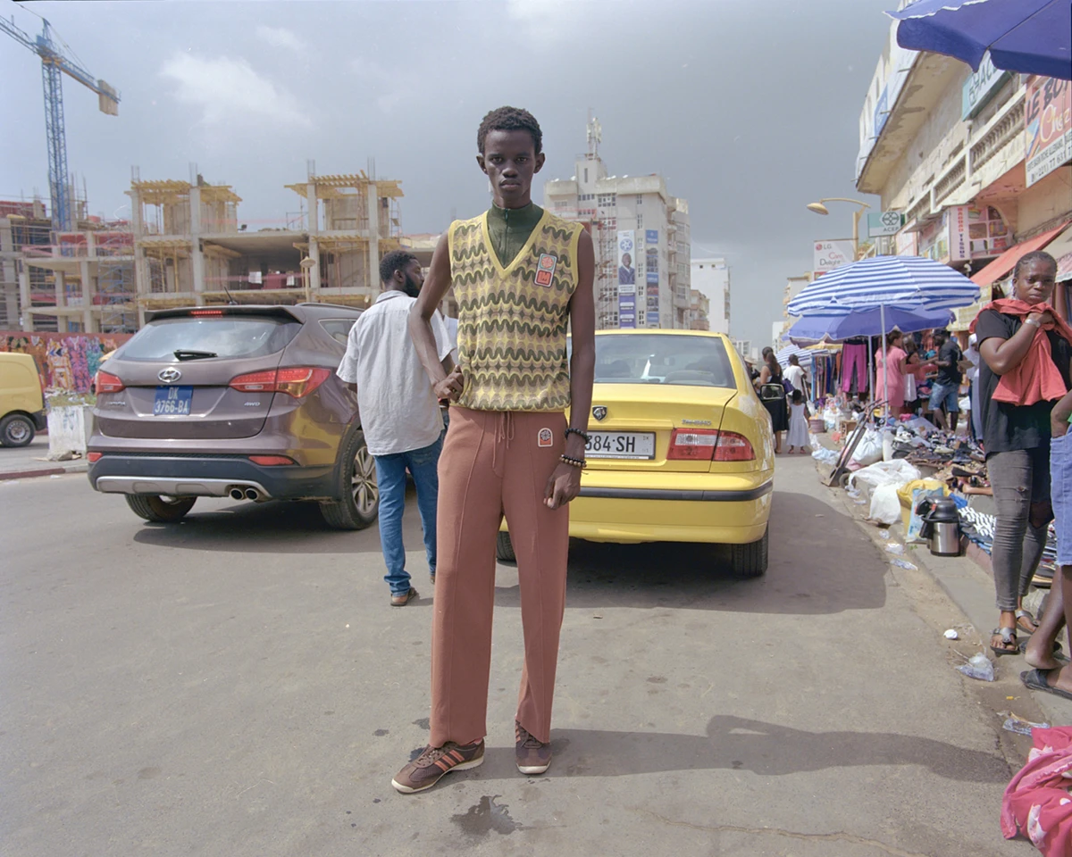 Assane wears Lukhanyo Mdingi, shoes Wales Bonner