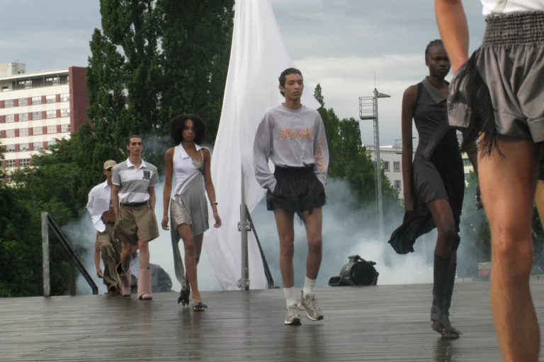 |Backstage at Namilia’s show during Berlin Fashion week. Photography Erik Cesla|Backstage at Richert Beil’ss show. Photography Erik Cesla|Detail from Richert Beil’s show. Photography Erik Cesla|Details from GMBH’s new SS25 collection. Photography Erik Cesla