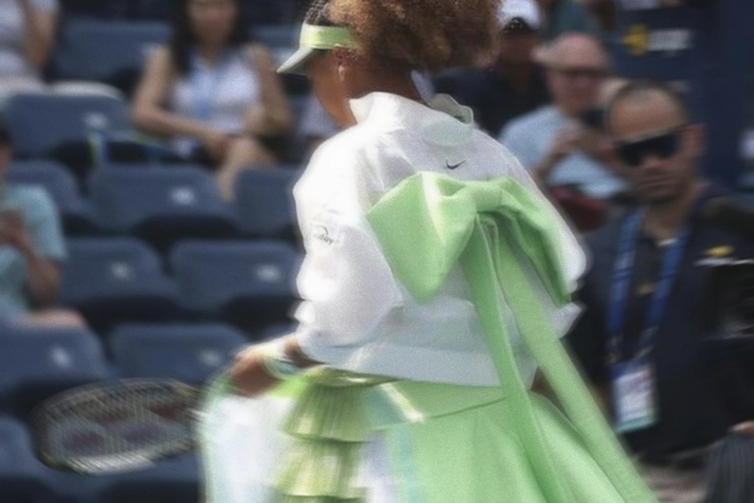 Naomi Osaka during Open US||Adidas tenniswear ads from the 70s|Chanel tennis racket|Jannik Sinner during ATP Finals wearing a Gucci bag|Lea Pericoli and the miniskirt history|Serena Williams Nike uniform playing a match|Queen Diana before a tennis match|Miu Miu SS22 details collection inspired by tenniswear|Noemi Osaka uniform during Open US 2024|Lacoste tenniswear ads from the 80s|Jannik Sinner during ATP Finals wearing a Gucci bag