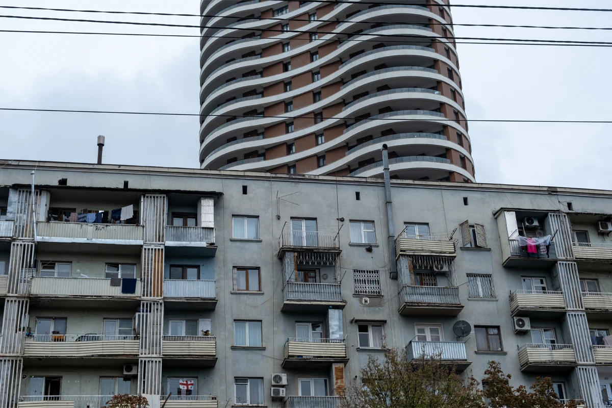 Post Soviet architecture combines with western inspiration skyscraper