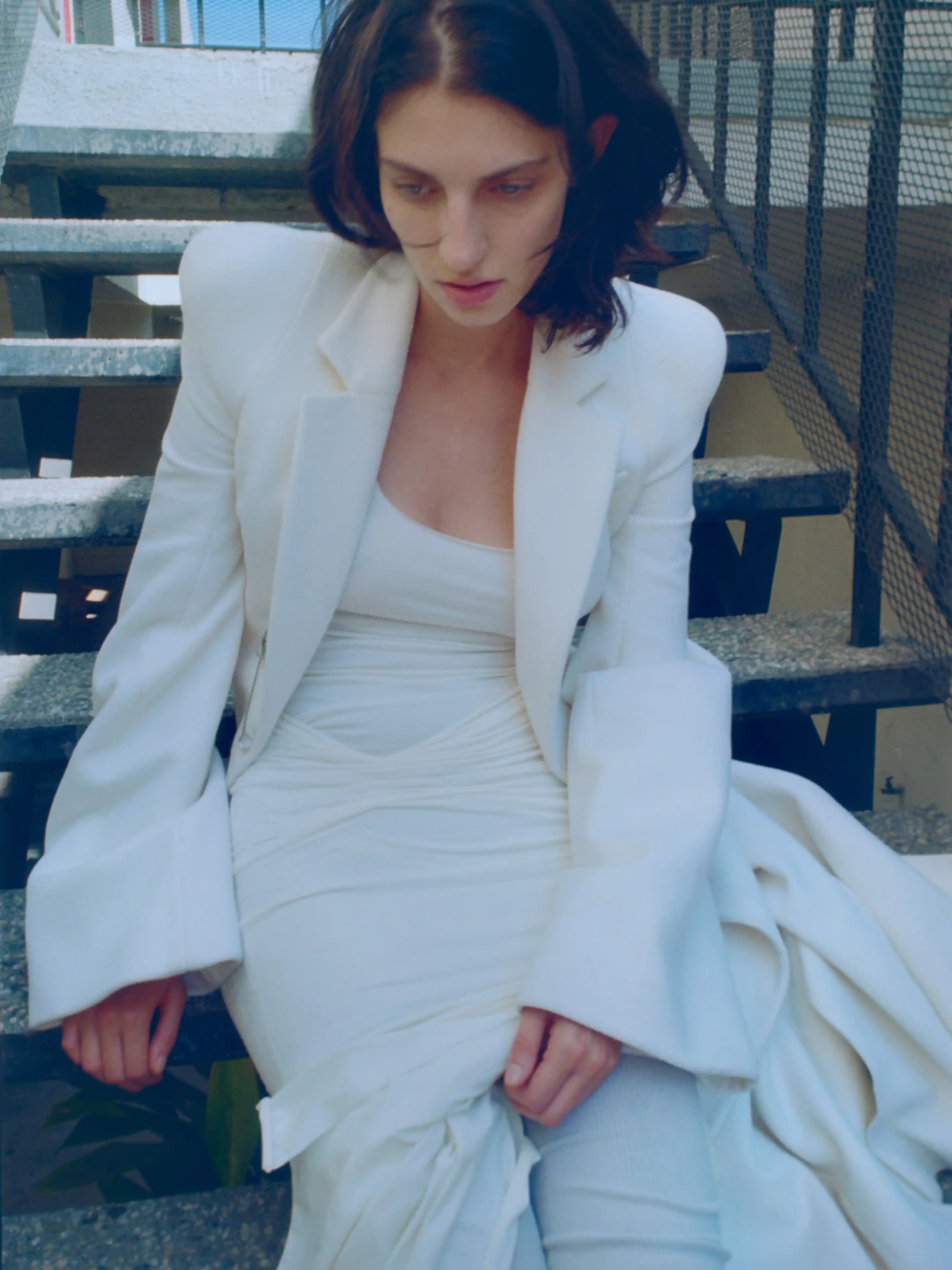 Coat Alexander Mcqueen, dress Vettese. Photography Rupert Tapper, styling Gemma Ferri