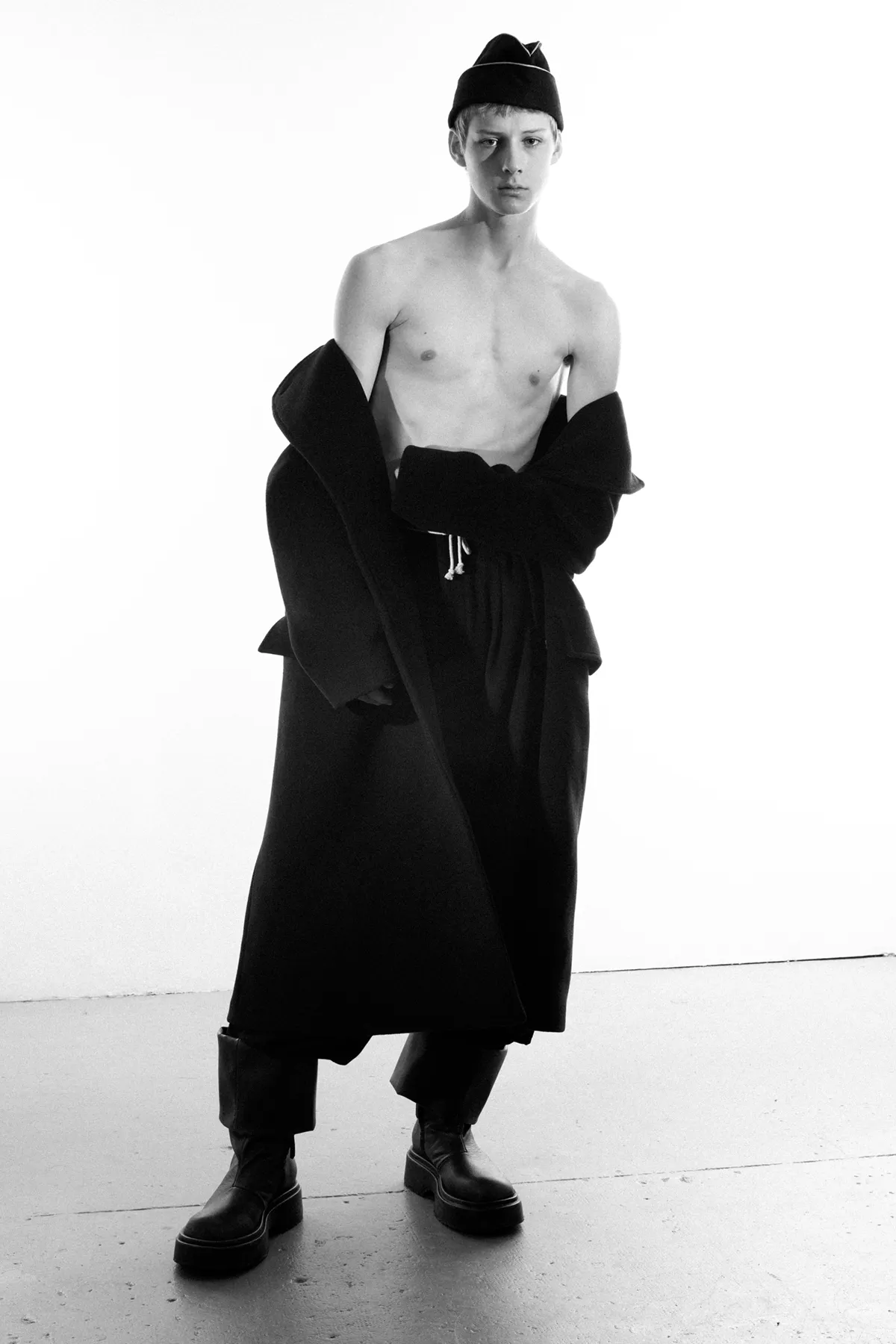 Coat, pants, boots and hat Emporio Armani