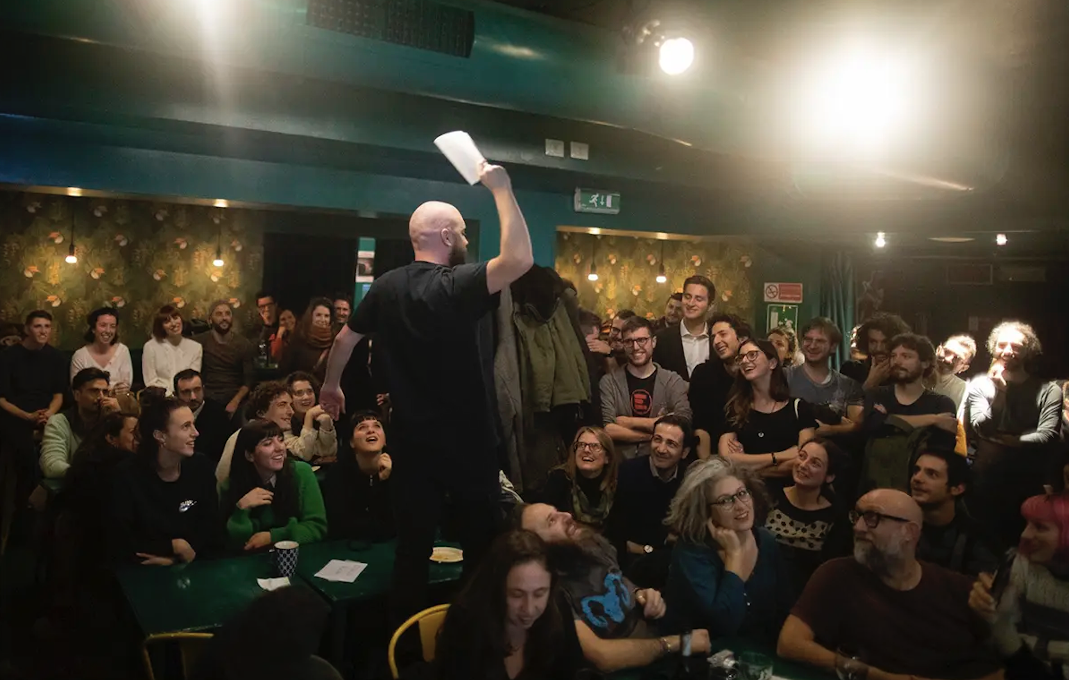 Davide Passoni durante una performance