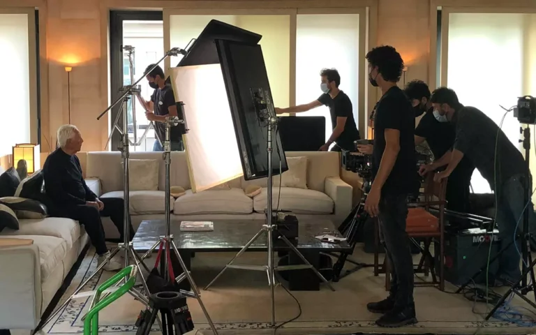 Dietro le quinte dell'intervista a Giorgio Armani
