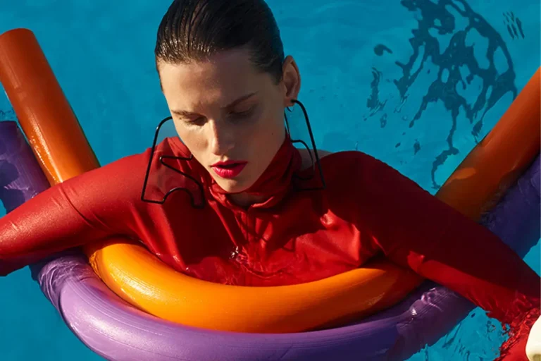 Dress and earrings Courrèges