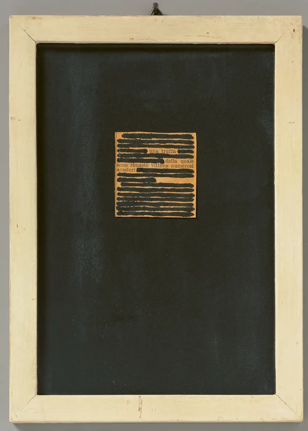 Emilio Isgrò, Cancellatura 1964 (una truffa)