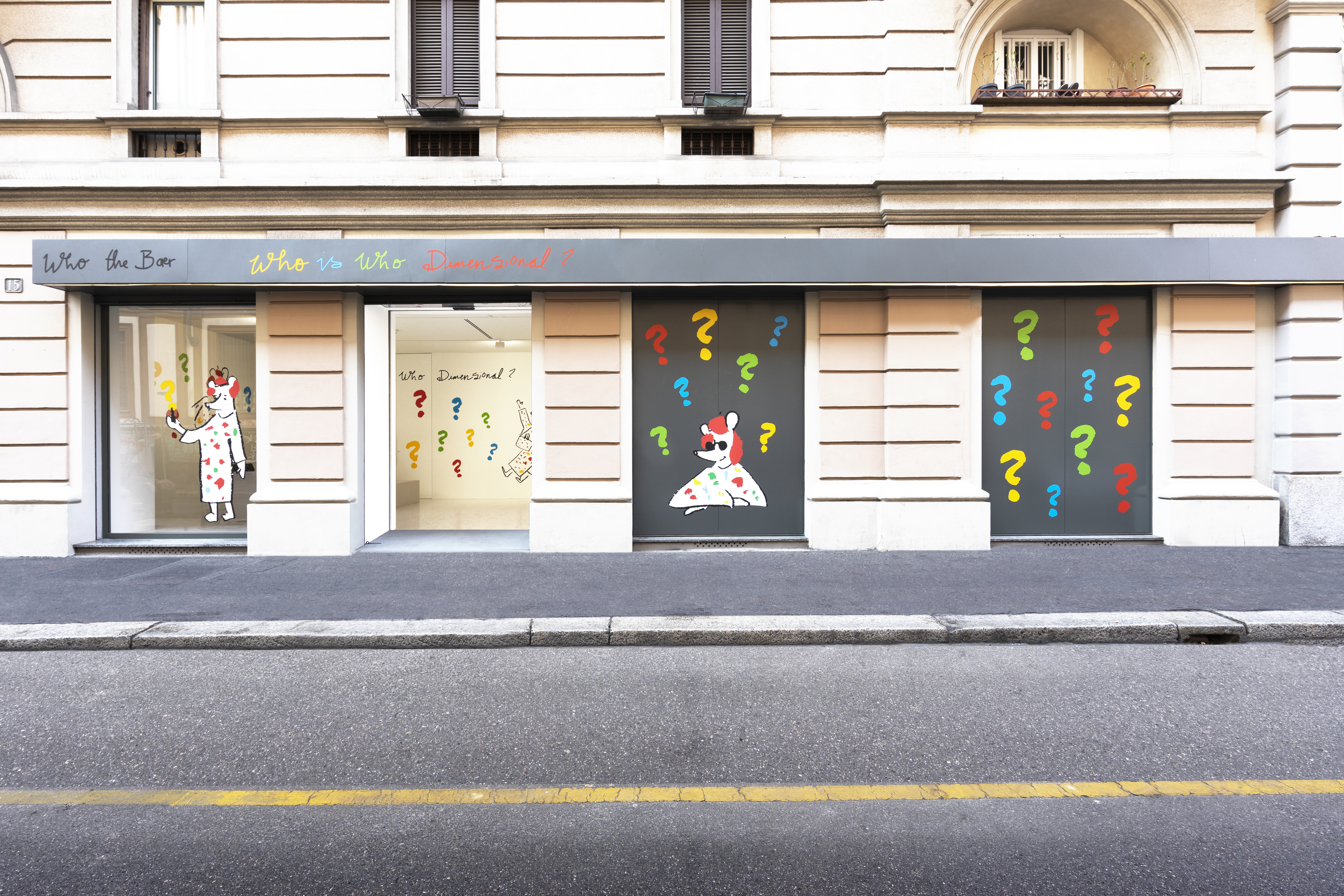 Lampoon, External view Gió Marconi, Milan. Simon Fujiwara, Who is Who - Dimensional? Photography Fabio Mantegna.jpg