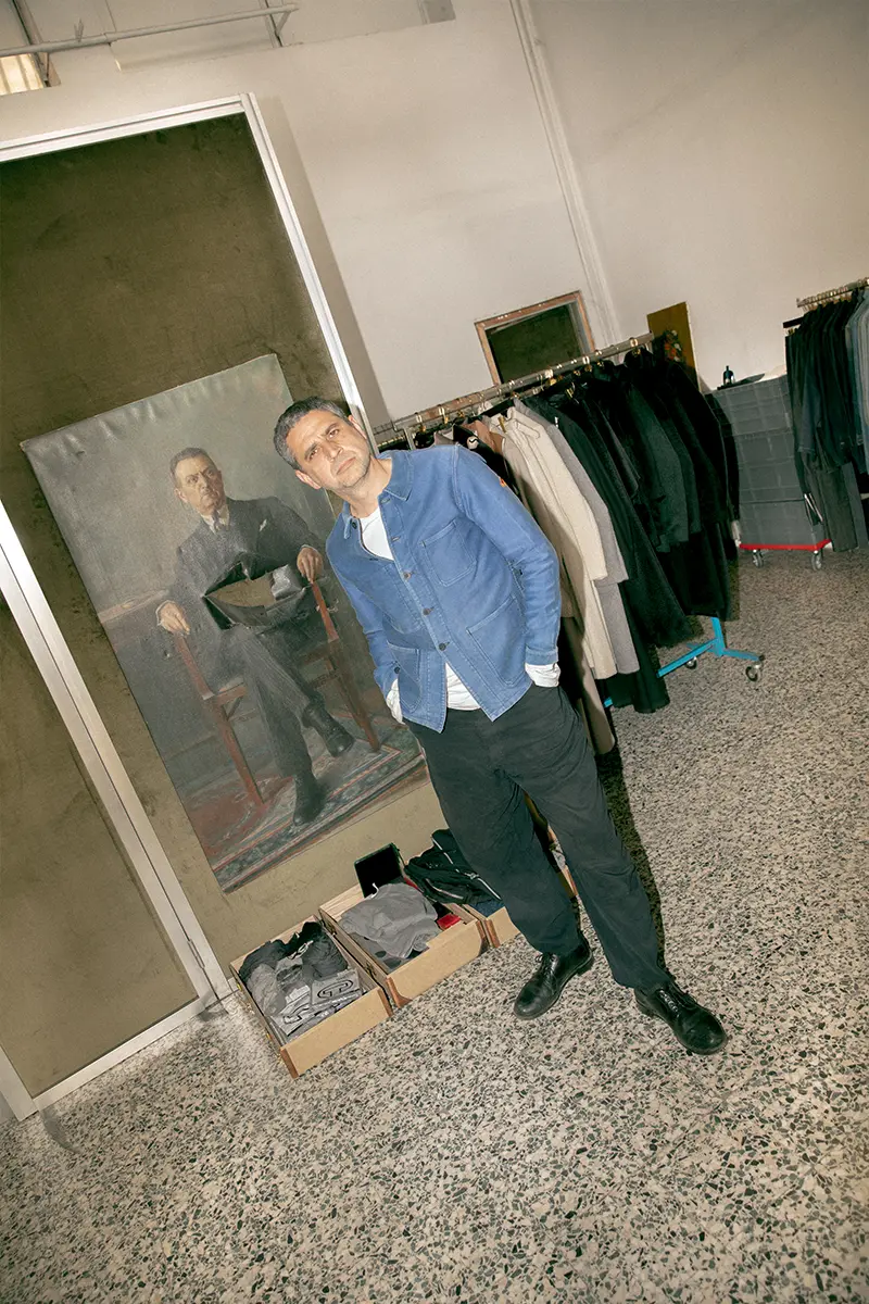 Lampoon, Fabio wearing jacket Fabio Quaranta Urania Rusty Label; t shirt, pants and shoes talents own. Photography Clara Borrelli