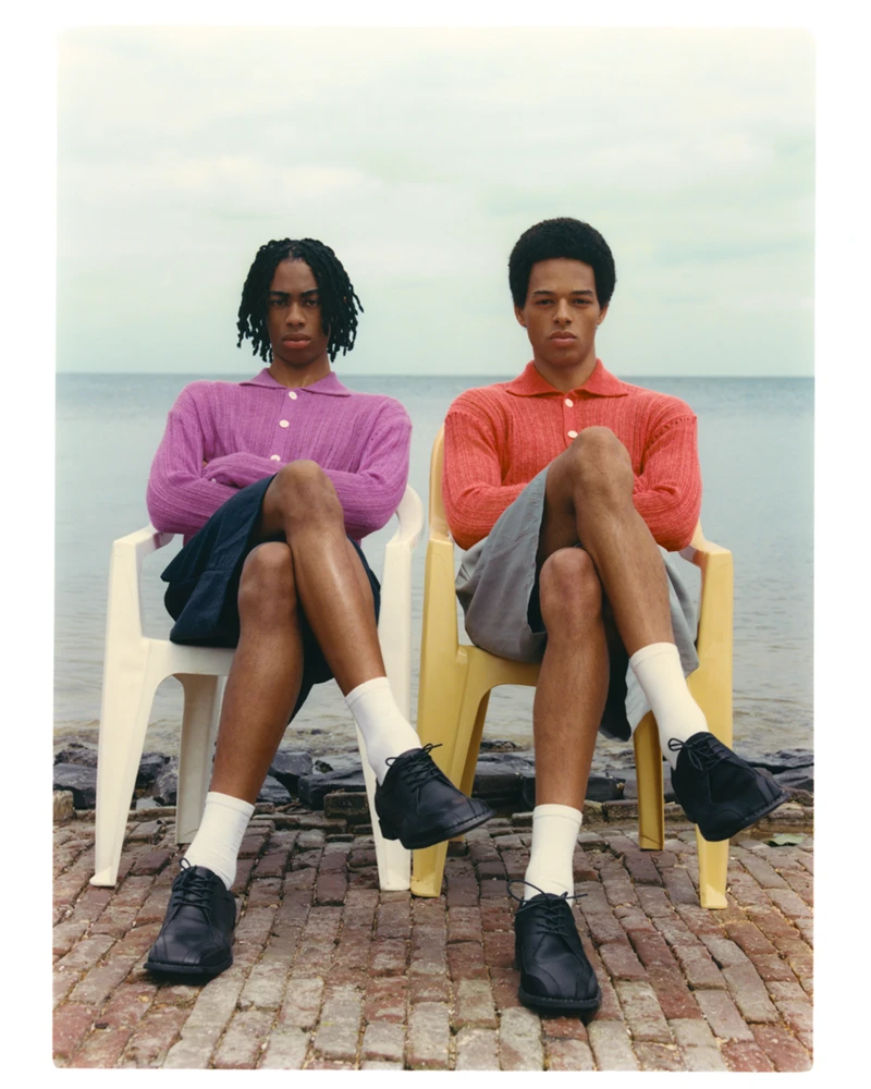 Full look Yentsé, socks Falke. Photography Jaap Strijker, styling Veronica Ruggeri