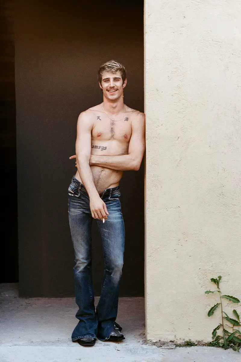 Giovanni wears denim Diesel.Photography Gianmarco Onofri, styling Christian Stemmler