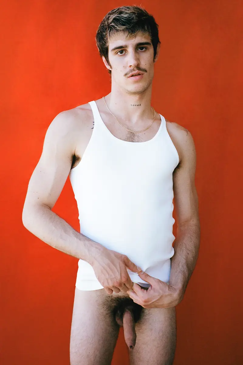 Giovanni wears tank top Ferragamo.Photography Gianmarco Onofri, styling Christian Stemmler
