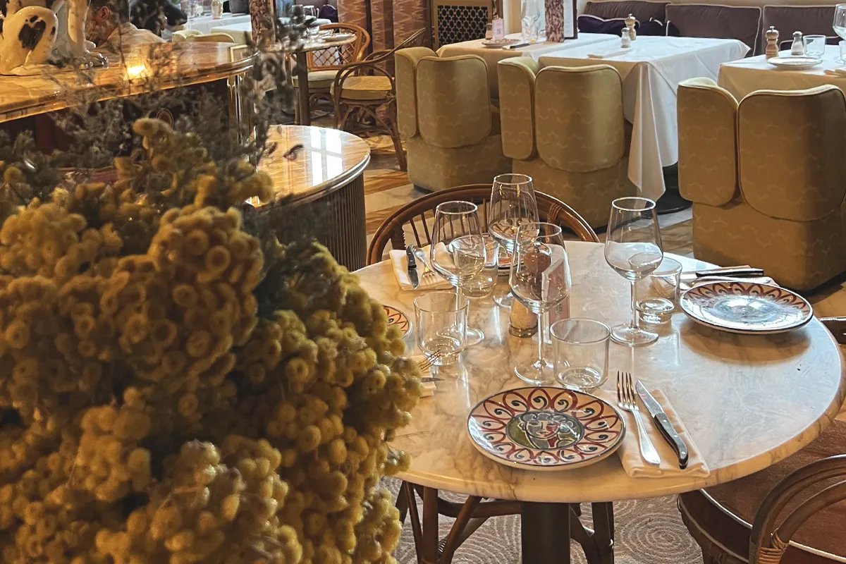 Glorias tables of various shapes and sizes