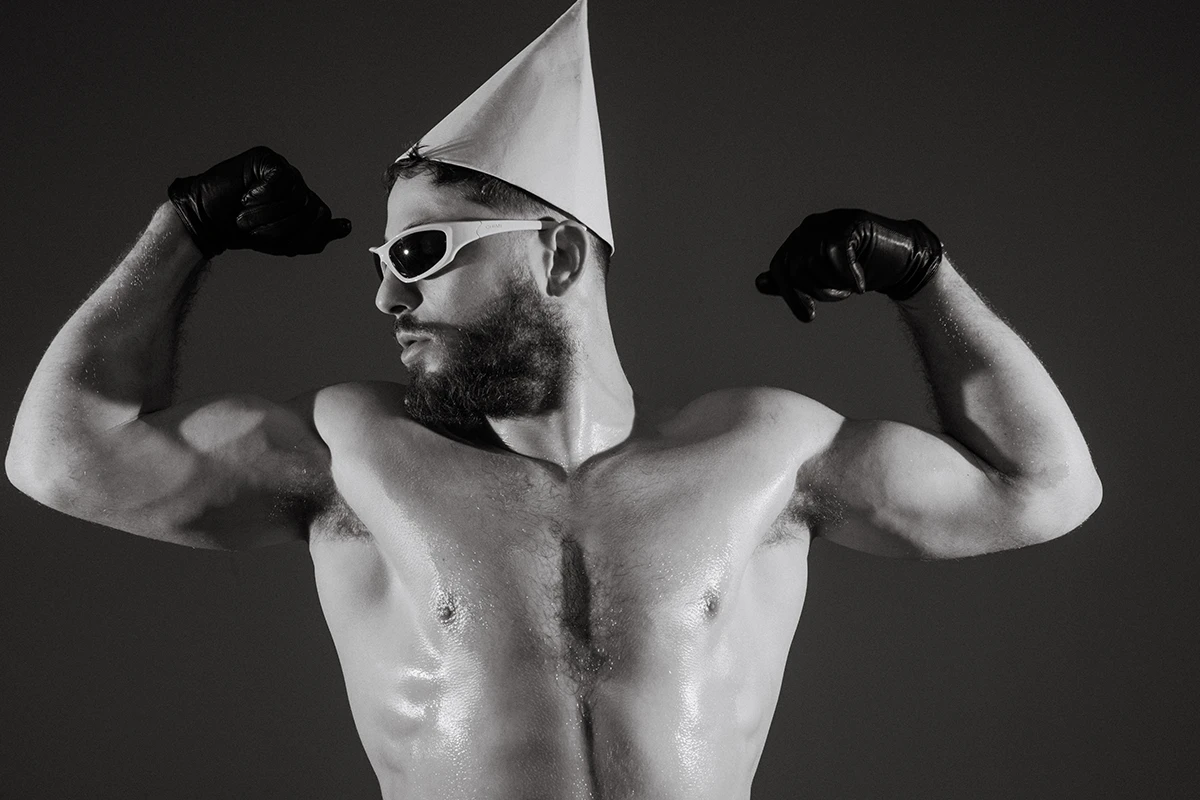 Hat Gardouch, sunglasses Chimi. Photography Byron Spencer, styling Andrea Colace
