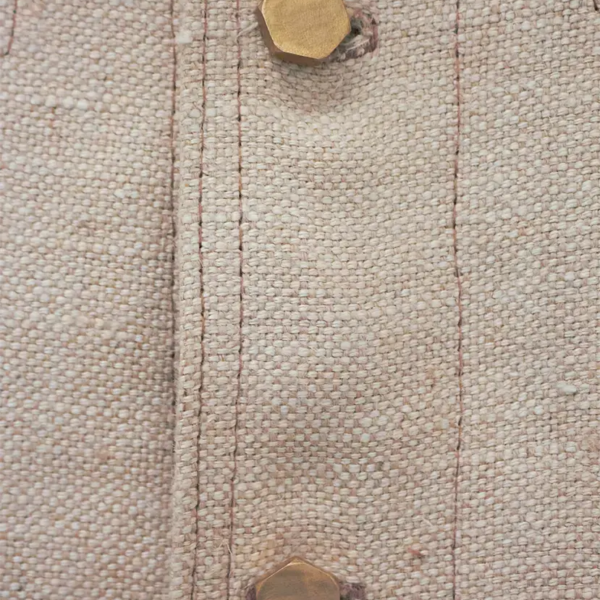 Hemp denim vest Detail