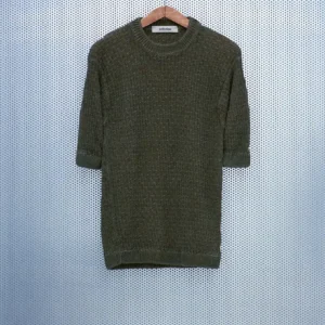 Hemp knitwear t-shirt <br>Garter stitch