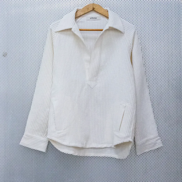 Polo Shirt in Hemp Velvet <br>Chenille