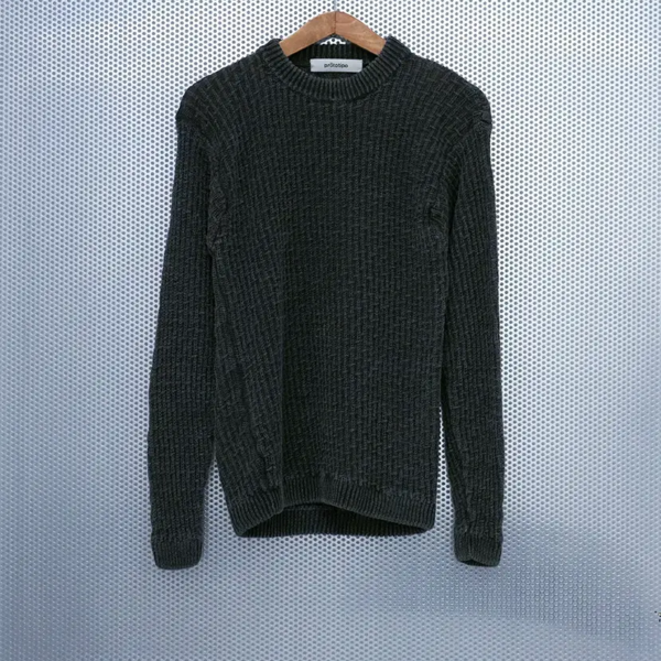 Hemp knitted sweater <br>garter stitch