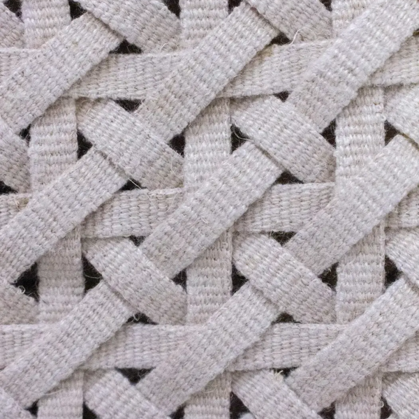 Detail Handwoven Hemp Vest with Canvas, Fabric Pattern
