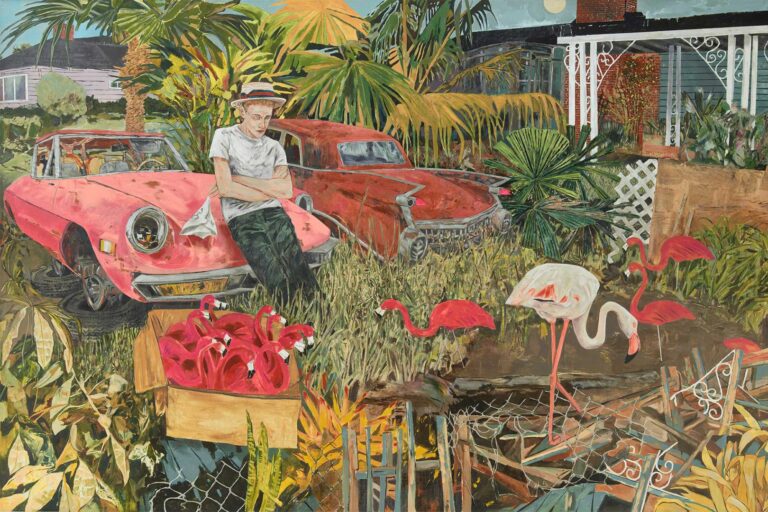 Hernan Bas-Pink plastic lures-painting