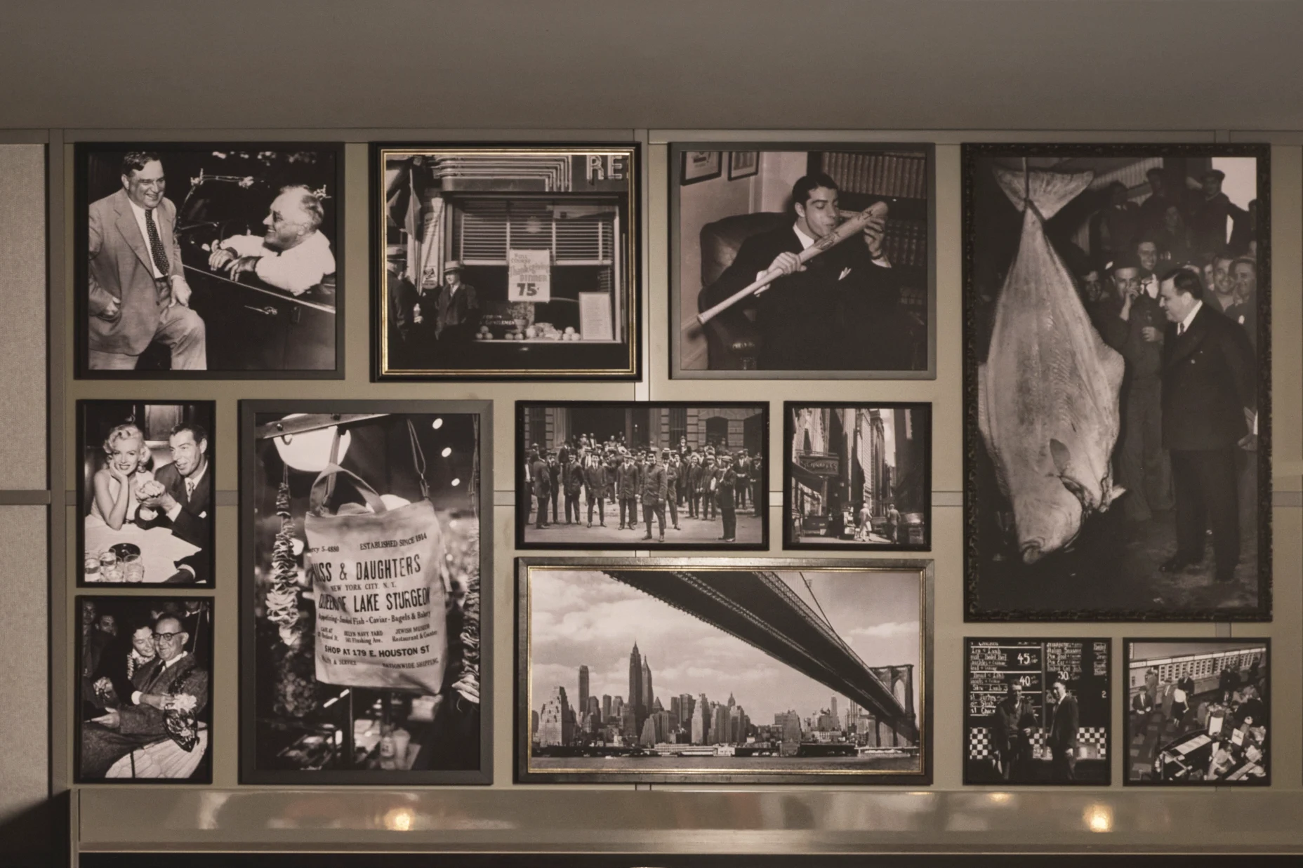 American culture photographies on the wall at Rivington