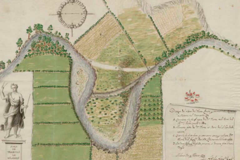 Illustrazione fiume Lambro