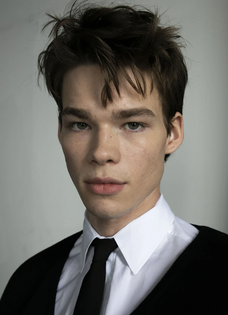 Jacket Louis Vuitton, shirt and tie Celine Homme. Photography Cole Fawcett, styling Michael Andrew Rosenberg