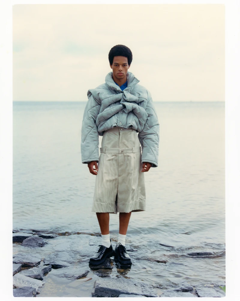 Jacket and Shorts Mipinta, tshirt Adidas, socks Falke, shoes Frogee. Photography Jaap Strijker, styling Veronica Ruggeri