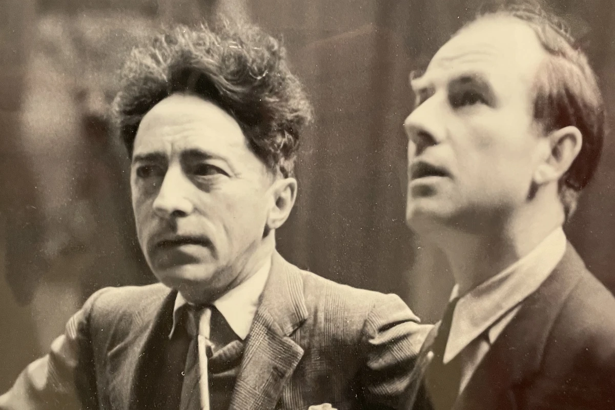 Jean Cocteau and Arno Breker, documentary photograph (1942) by Charlotte Rohrbach