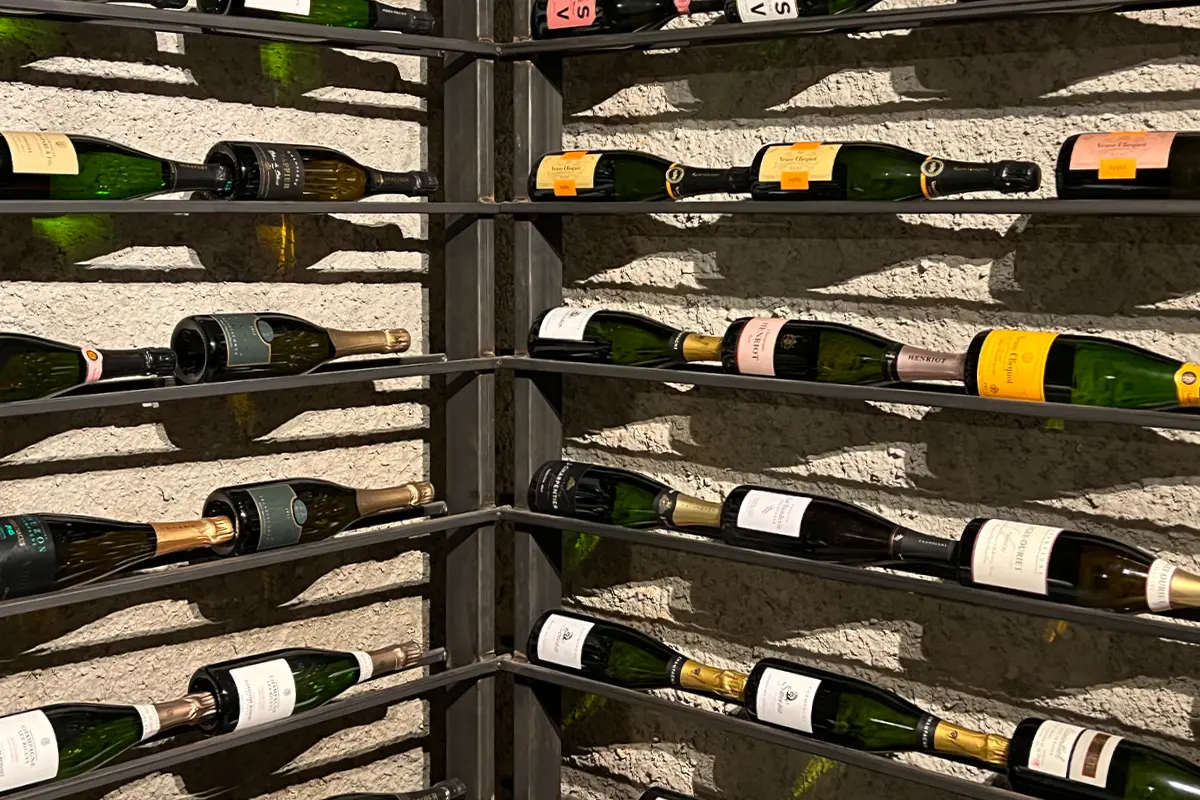 L'Alchimia restaurant in Milan, the wine cellar