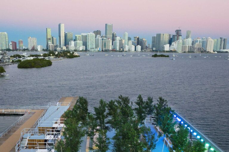 Louis Vuitton Spring/Summer 2022 menswear collection Virgin was here presented at Miami Marine Stadium