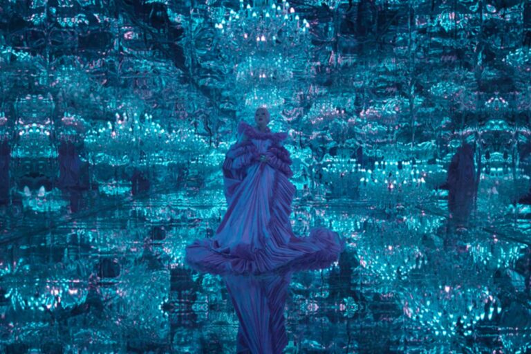 Dom Pérignon X Lady Gaga: Creative Freedom is liquid and ever changing like the wine in a bottle and recalls the Hall of Mirrors at Versailles