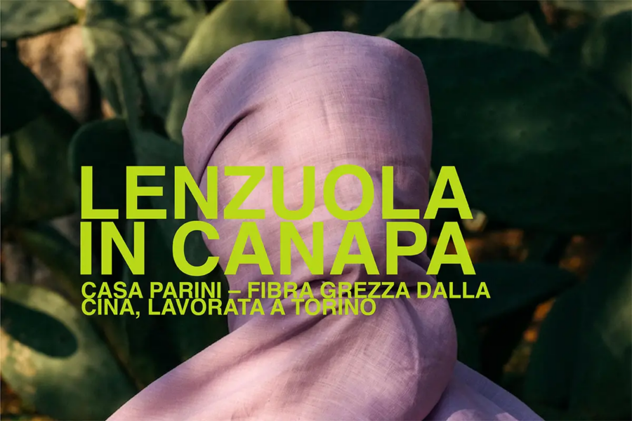 Lenzuola in canapa. Casa Parini - fibra grezza dalla Cina