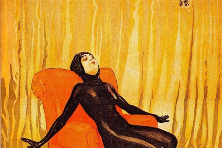 A poster used to advertise an episode of the French silent serial film Les Vampires