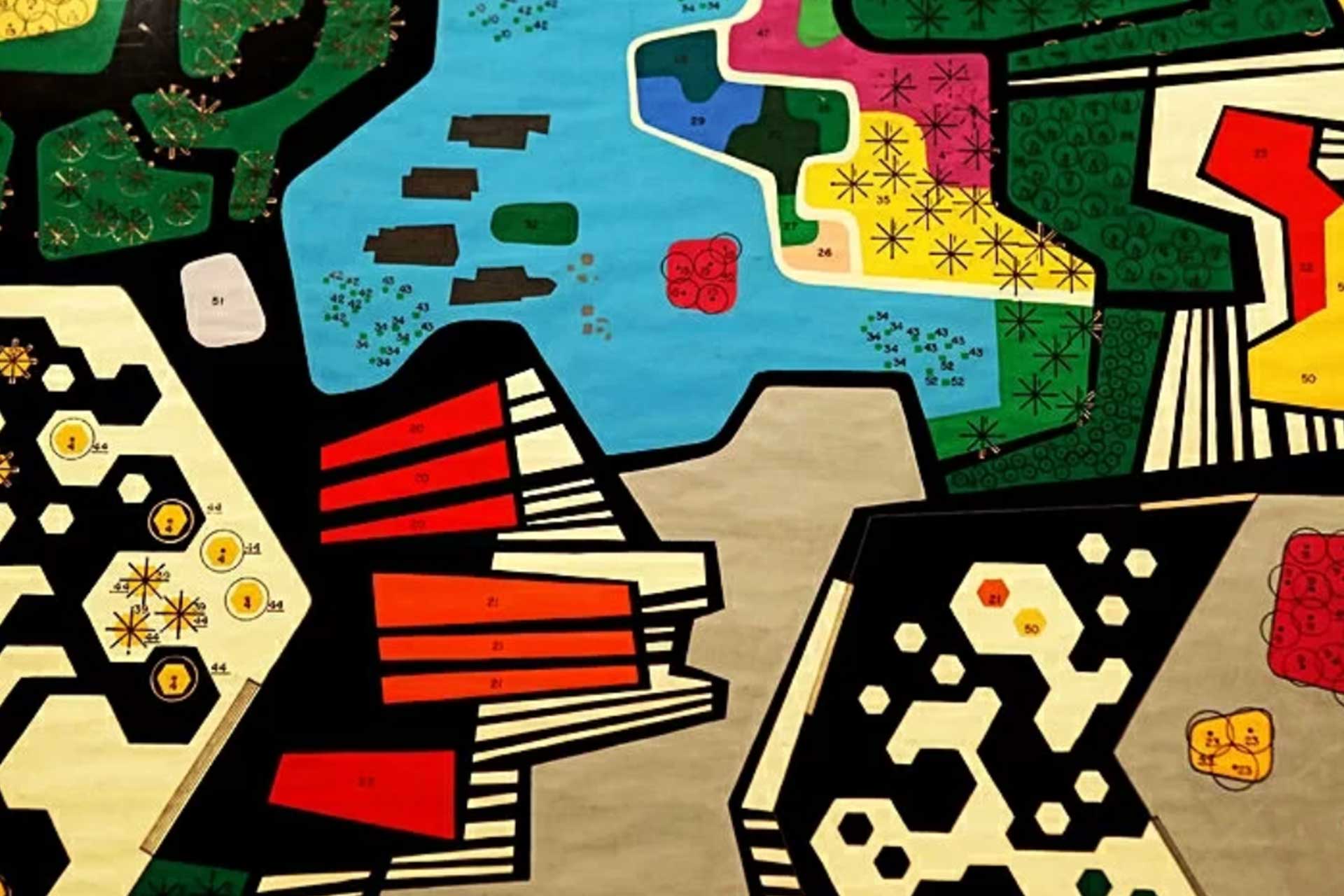 A detail of Roberto Burle Marx’s design for the garden of the Ministry of the Army in Brasília from the early 1970s
