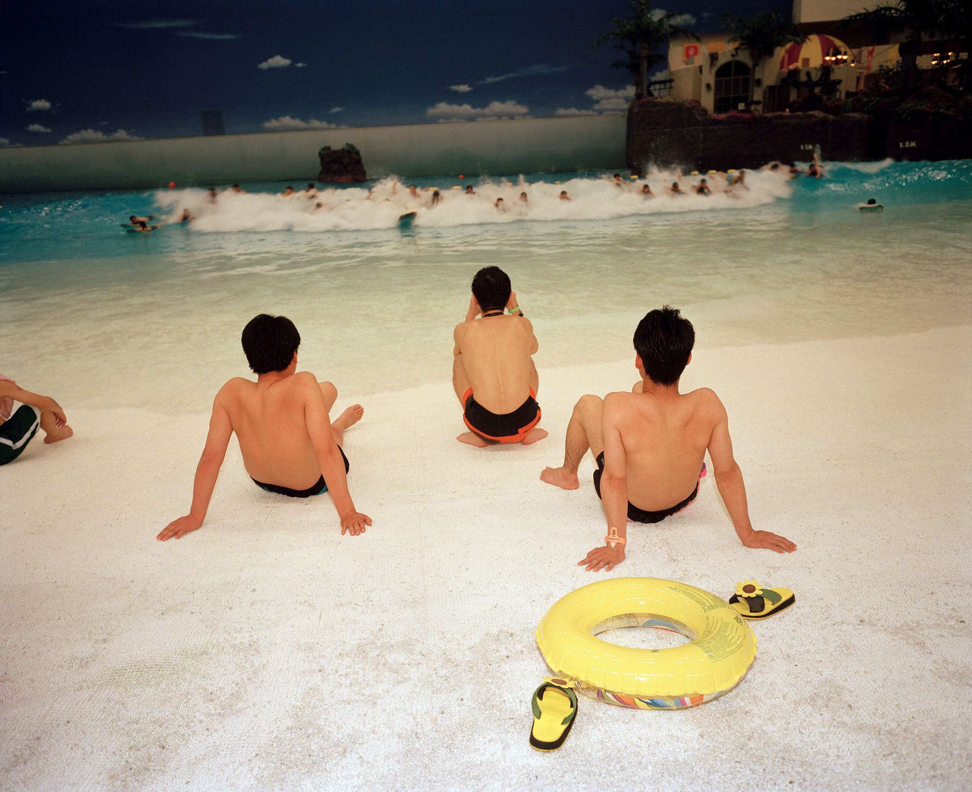 JAPAN. Miyazaki. Seagaia Ocean Dome. The Artificial beach inside the Ocean Dome. 1996.