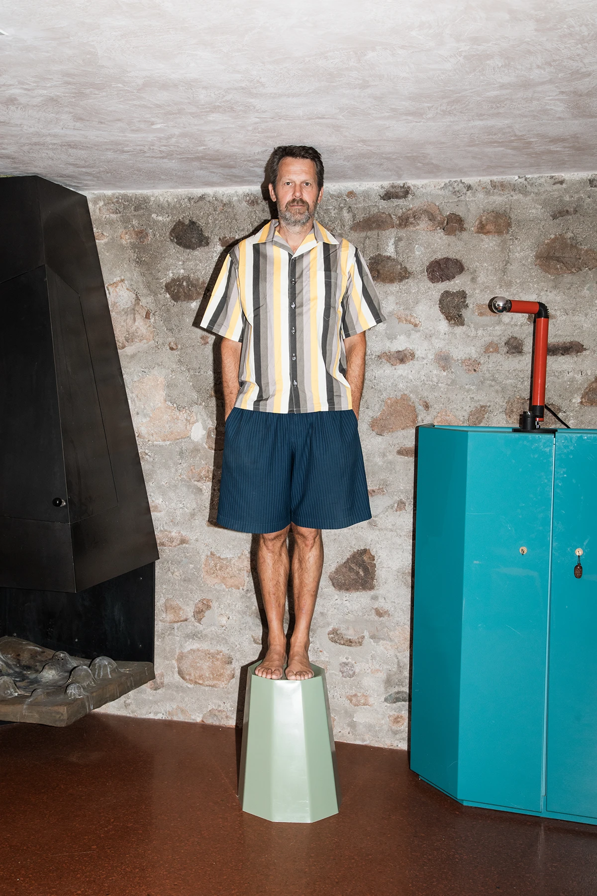 Martino Gamper potrayed in his studio in Bolzen by Antonio Giancaspro