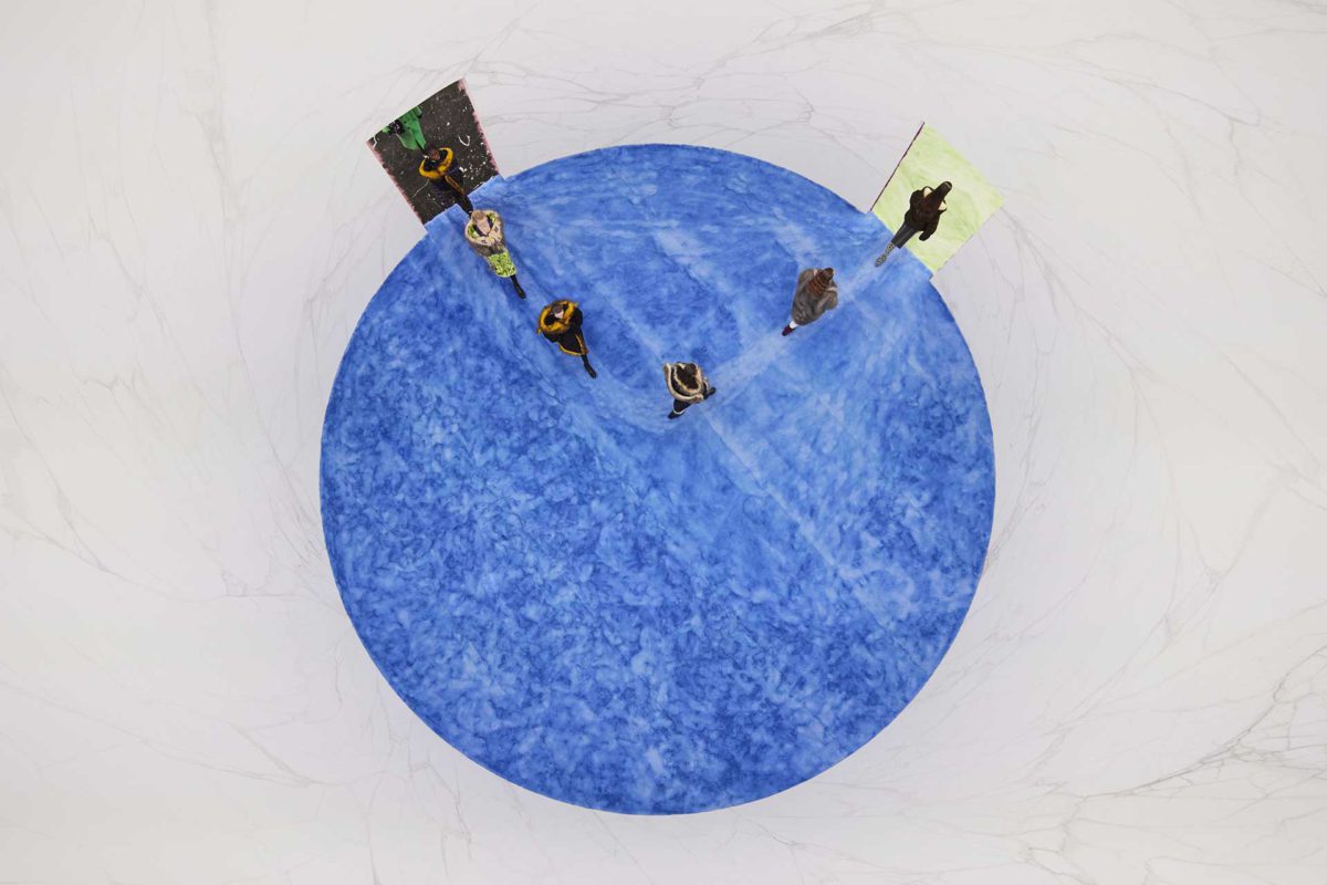 Top view of the Prada FW21 fashion show