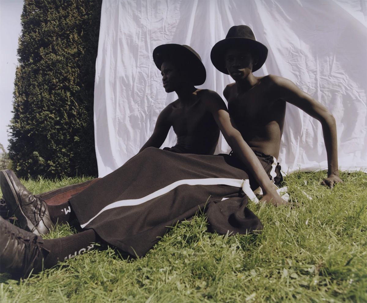 Pants Yohji Yamamoto, hat Anthony Peto, socks Lambrum London. Photography Kevin Felicianne, styling Iggy Nko