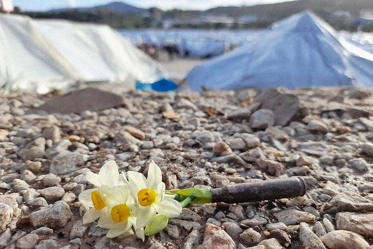 Lampoon, Picture taken by Qutaeba, a 28 years old man from Syria, living in Moria Camp