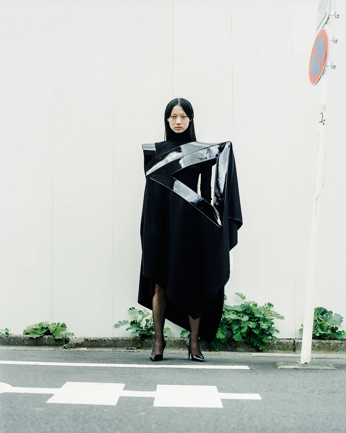 Ramona Deckers - Tokyo - Top and dress Junya Watanabe, heels stylist's archive