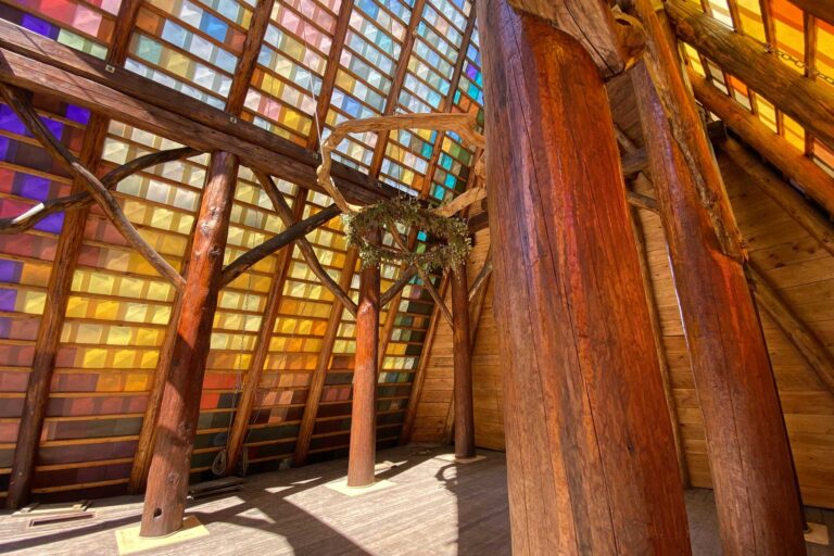 The Hope Cathedral was built out of natural materials and plastic waste