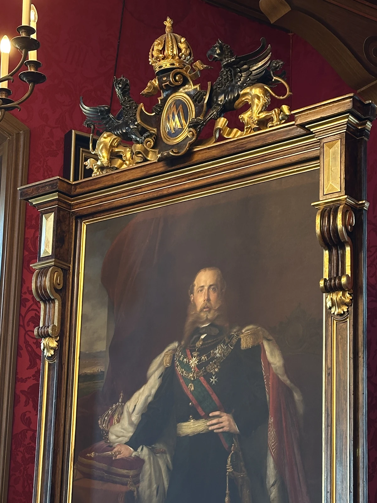 Ritratto di Massimiliano d'Asburgo esposto al Castello di Miramare