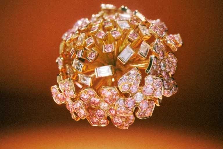 Fauna & Floral brooch with pink diamonds and diamonds Cartier.Photography Anna Pogossova